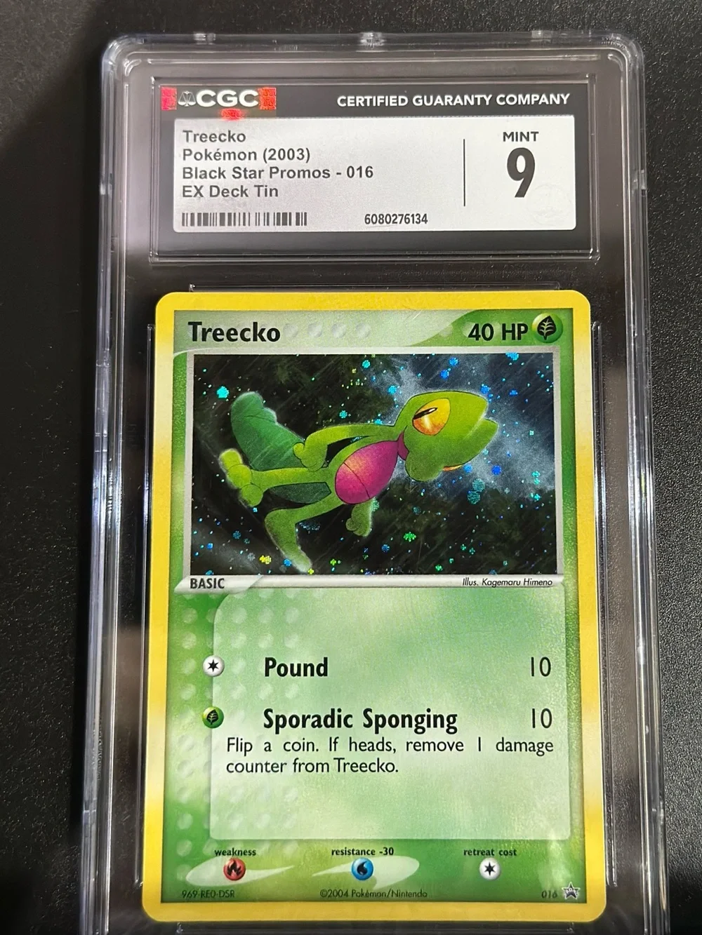 2 Treecko lot- Pokemon 2003 Promo holo 016 target cgc 9 mint / raw #68 delta OBO